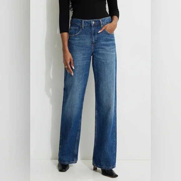 Dynamite Heidi Jeans medium indigo/aspen wide leg size 30 / 10 - Picture 1 of 3
